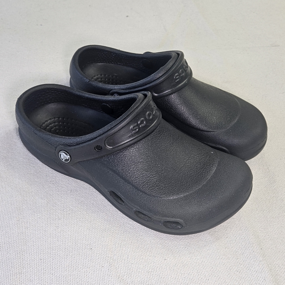 Crocs At Work Unisex Bistro Clogs Black Size 8 Mens 10 Women's